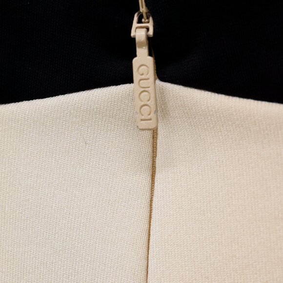 *SOLD* Gucci Black and Ivory Stretch Mini Dress - Picture 8 of 12